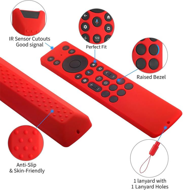 XDcase 2pcs Soft Silicone Protective Case with Mini Strap, For TCL RC923A / RC813A TV Remote