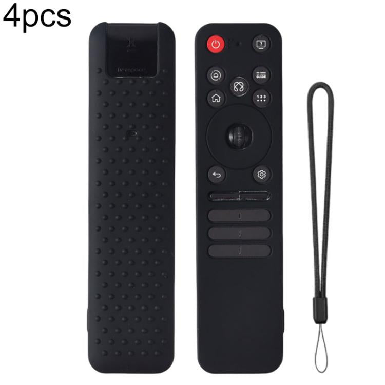 XDcase 4pcs Soft Silicone Protective Case with Mini Strap, For LG MR25GA Magic Remote