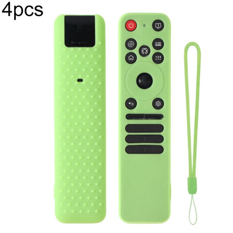 XDcase 4pcs Soft Silicone Protective Case with Mini Strap, For LG MR25GA Magic Remote