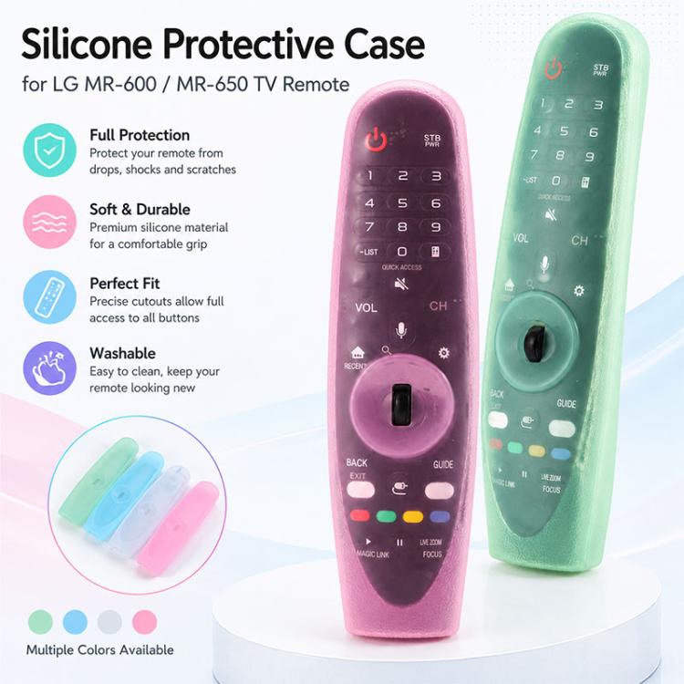 XDcase 4pcs Soft Silicone Jelly Protective Case, For LG MR600 / MR650 Magic Remote