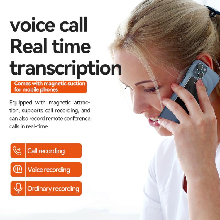 A3 Dual-key Arc-Frame Twill Texture Ultra-thin AI Smart Voice Recorder Support AIREC-APP, 8GB, 16GB, 32GB, 64GB, 128GB, 256GB