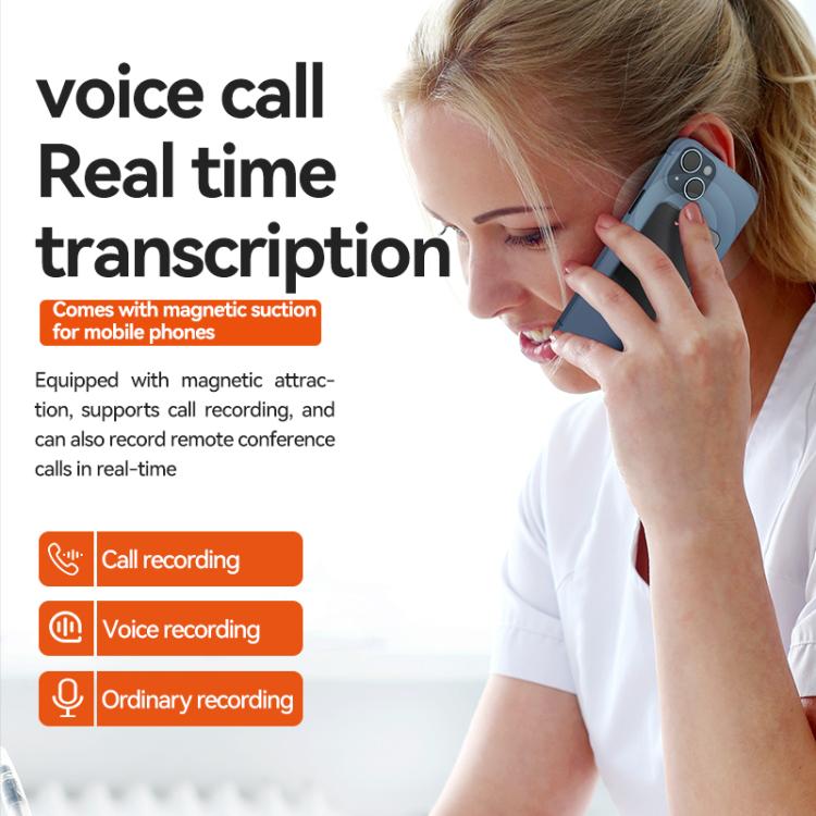 A3 One-key V-stripe Texture Ultra-thin AI Smart Voice Recorder Support AIREC-APP, 8GB, 16GB, 32GB, 64GB, 128GB, 256GB