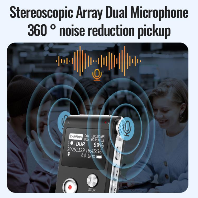 X1 Classic Professional Noise-Canceling Voice Recorder, 8GB, 16GB, 32GB, 64GB, 128GB