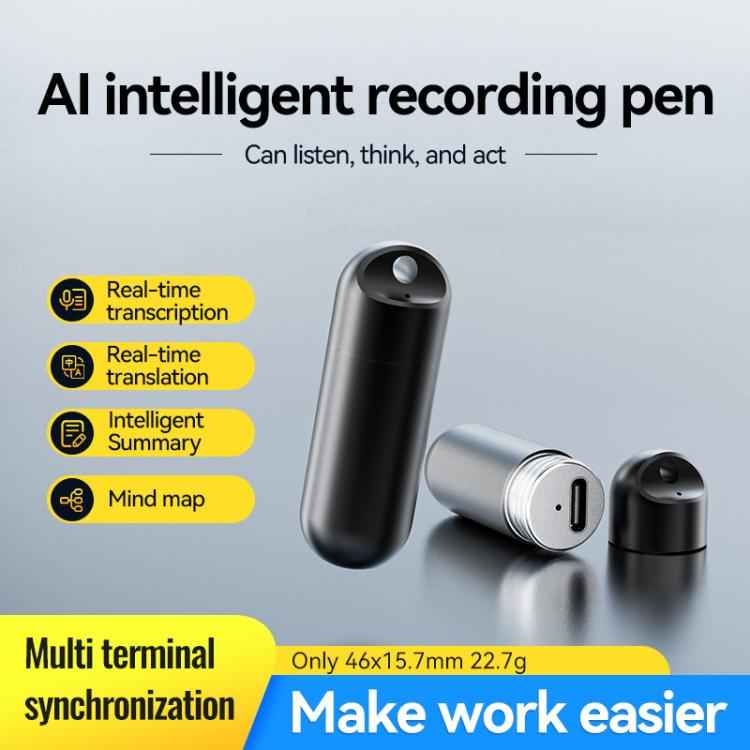 S1A Keychain Mini Smart AI Voice Recorder, 8GB, 16GB, 32GB, 64GB, 128GB, 256GB