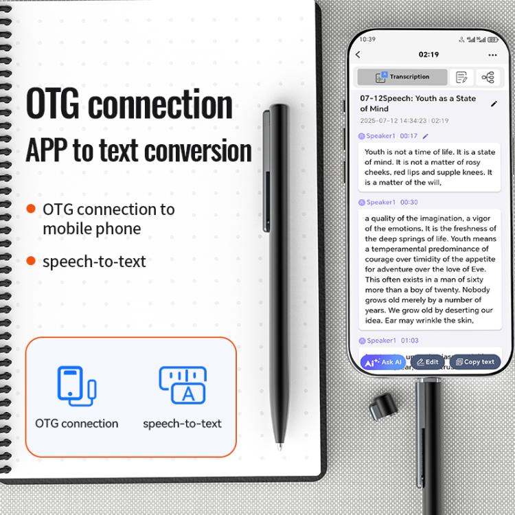 Q97 2-in-1 Voice Recording & Handwriting Pen, 4GB, 8GB, 16GB, 32GB, 64GB, 128GB