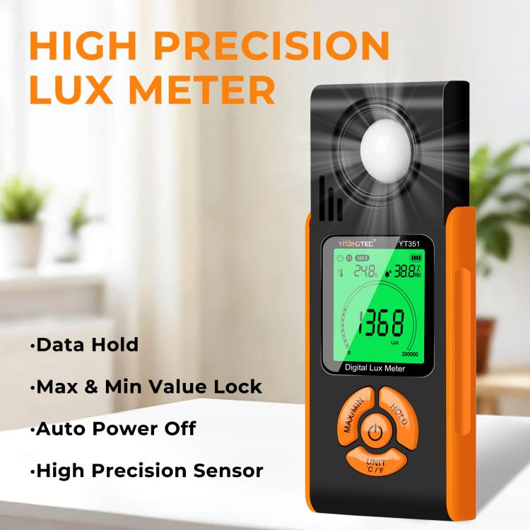 YT351 High Precision Integrated Digital Lux Meter Light Brightness Measuring, YT351