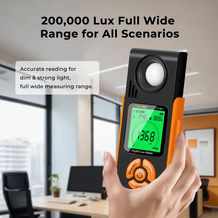 YT351 High Precision Integrated Digital Lux Meter Light Brightness Measuring, YT351