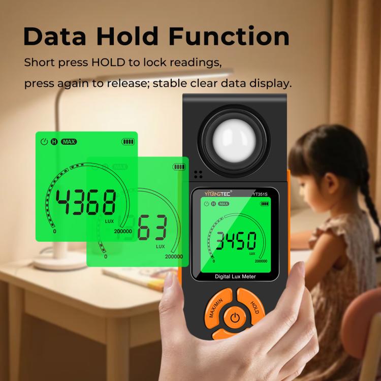 YT351S High Precision Integrated Digital Lux Meter Light Brightness Measuring, YT351S