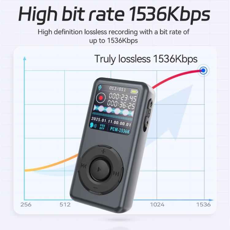 M21 Business Collar Style Voice Recorder with 0.85-inch TFT Display, 4GB, 8GB, 16GB, 32GB, 64GB