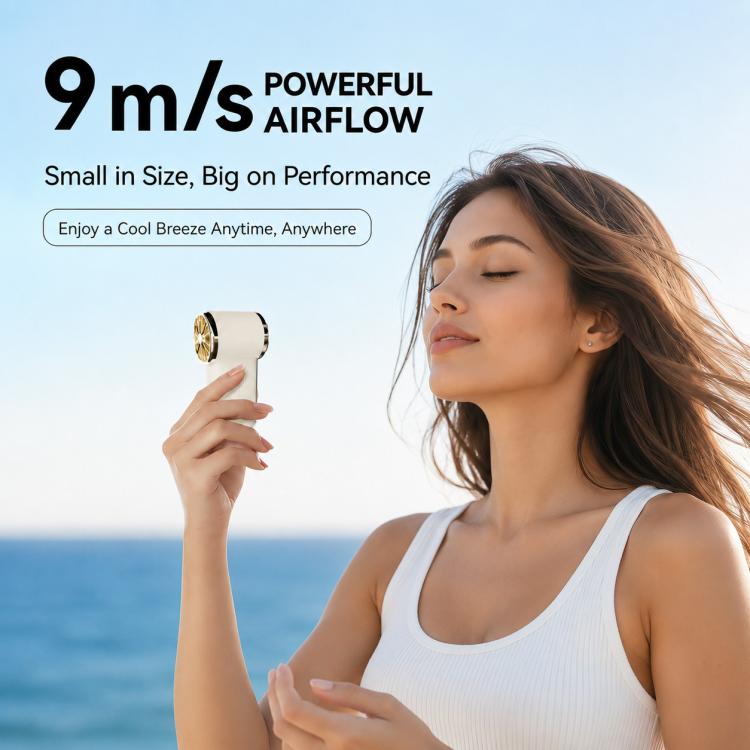 F9 Handheld High-Speed Turbo Mini Fan with Digital Display