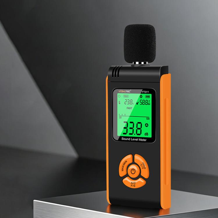 YT311 High Precision Digital Sound Level Meter Support Temperature and Humidity Measurement