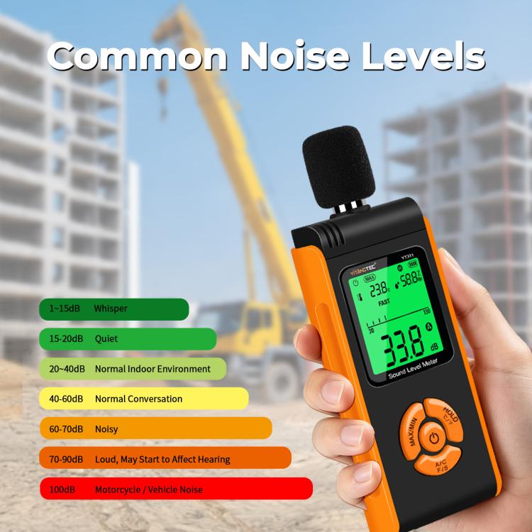 YT311 High Precision Digital Sound Level Meter Support Temperature and Humidity Measurement