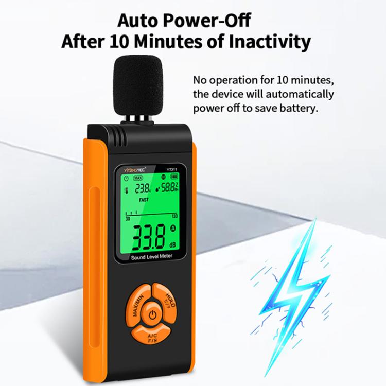 YT311 High Precision Digital Sound Level Meter Support Temperature and Humidity Measurement