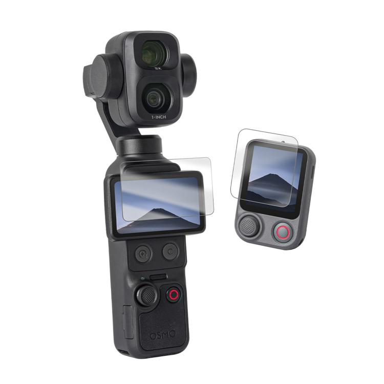 Sunnylife Tempered Glass Film For DJI Osmo Pocket 4P / 4 / 3, Screen & Remote Film 2 Sets, Screen & Remote Film, Screen Film 2pcs, Screen Film