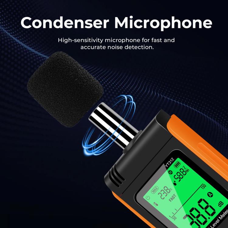 YT312 High Precision Digital Sound Level Meter Support Temperature and Humidity Measurement