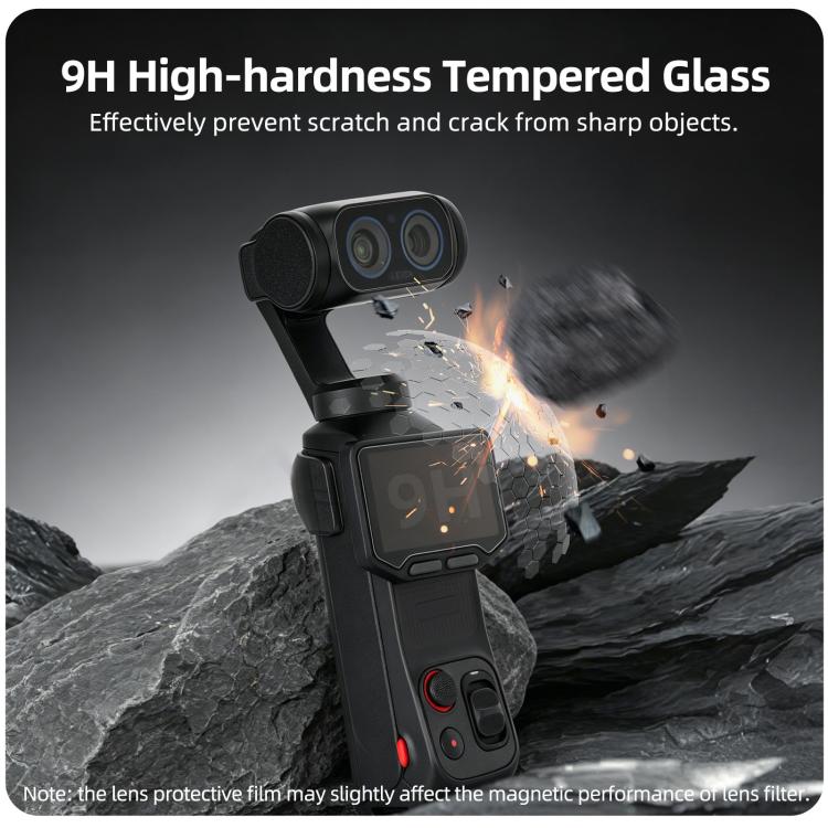 Sunnylife Lens Screen Protector AR Anti-ReflectionTempered Glass Film, For Insta360 Luna Ultra