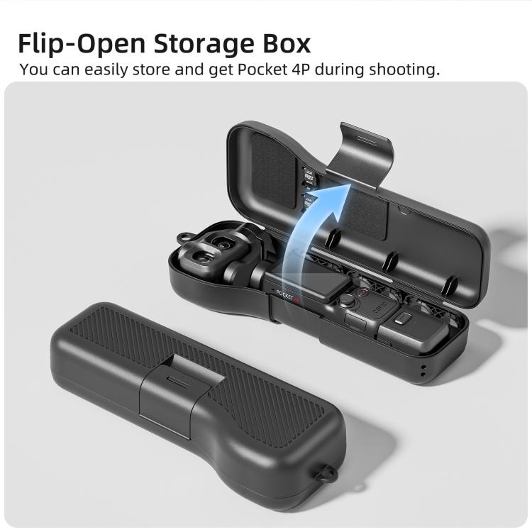 Sunnylife Gimbal Camera Protector with Lanyard Shock-proof Protective Cover Storage Box, For DJI Osmo Pocket 4P