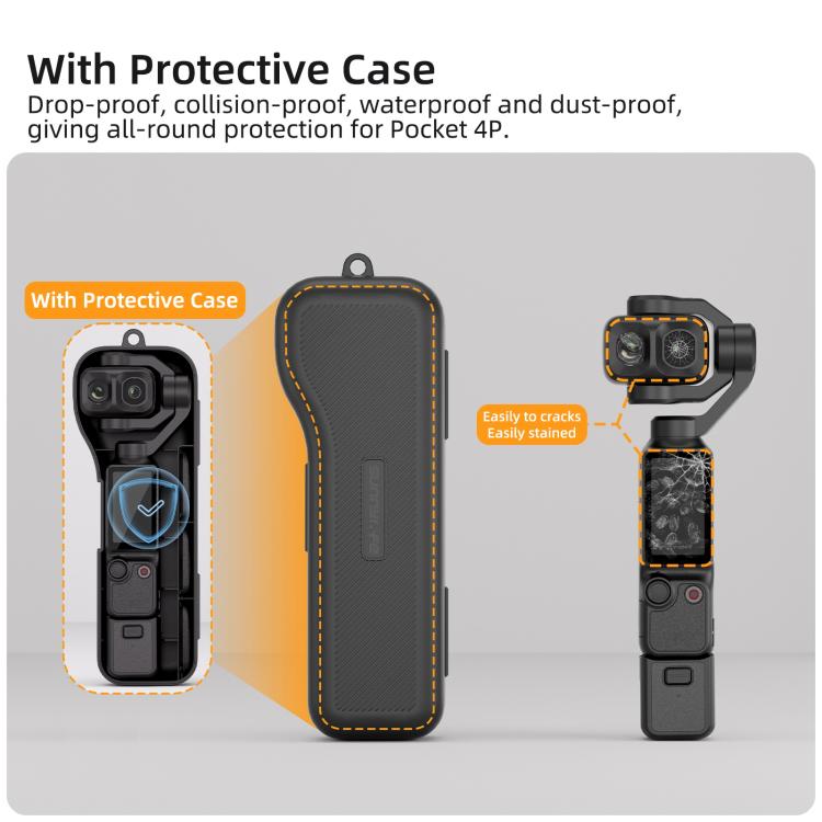 Sunnylife Gimbal Camera Protector with Lanyard Shock-proof Protective Cover Storage Box, For DJI Osmo Pocket 4P