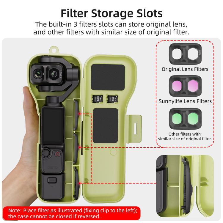 Sunnylife Gimbal Camera Protector with Lanyard Shock-proof Protective Cover Storage Box, For DJI Osmo Pocket 4P