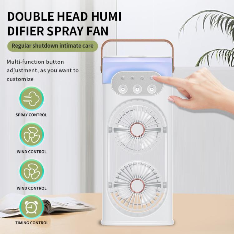 SL617 Dual-Head Humidifier Spray Cooling Fan