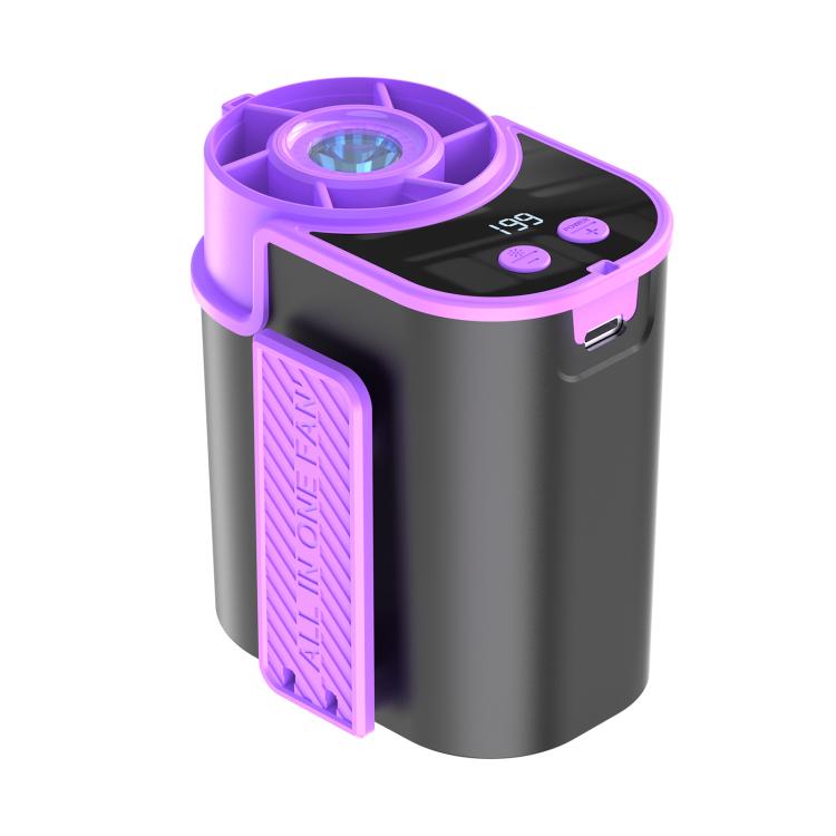 DF-95 Outdoor Portable Mini LED Digital Display Waist Clip Cooling Fan