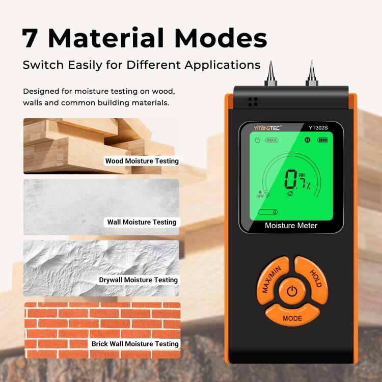 YT302S Metal Probes Eood Moisture Meter, YT302S