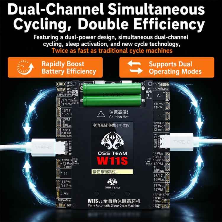 OSS W11S-V3 Dual-Channel Automatic Battery Cycle Tester