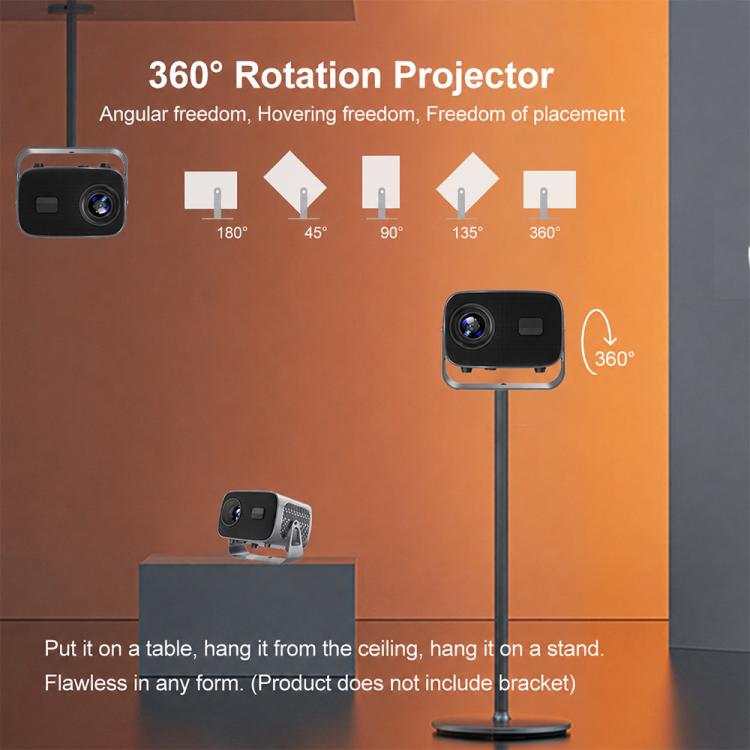 A10 Plus Android 11 360 Degree Rotating Wireless WiFi HD Projector, EU Plug, US Plug, UK Plug, AU Plug