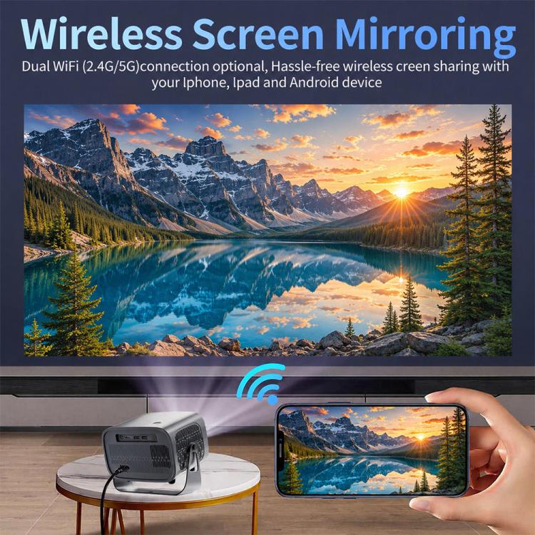 A10 Plus Android 11 360 Degree Rotating Wireless WiFi HD Projector, EU Plug, US Plug, UK Plug, AU Plug