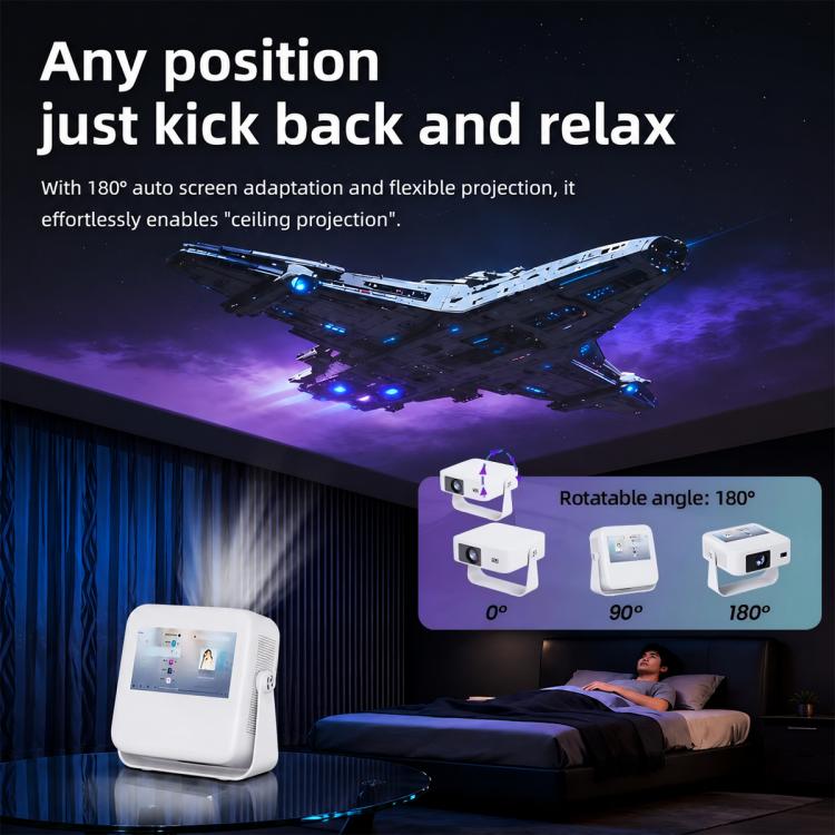 A53 Android 13 Ultra HD Auto Focus Compact LED Projector, EU Plug, US Plug, UK Plug, AU Plug