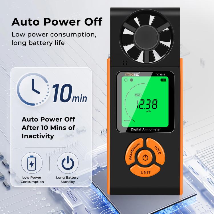 YT331S High Definition Full View Digital Anemometer, YT331S
