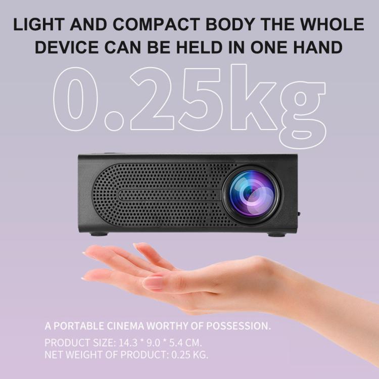 M200S 1080P High Definition Portable Mini LED Projector, EU Plug, US Plug, UK Plug, AU Plug