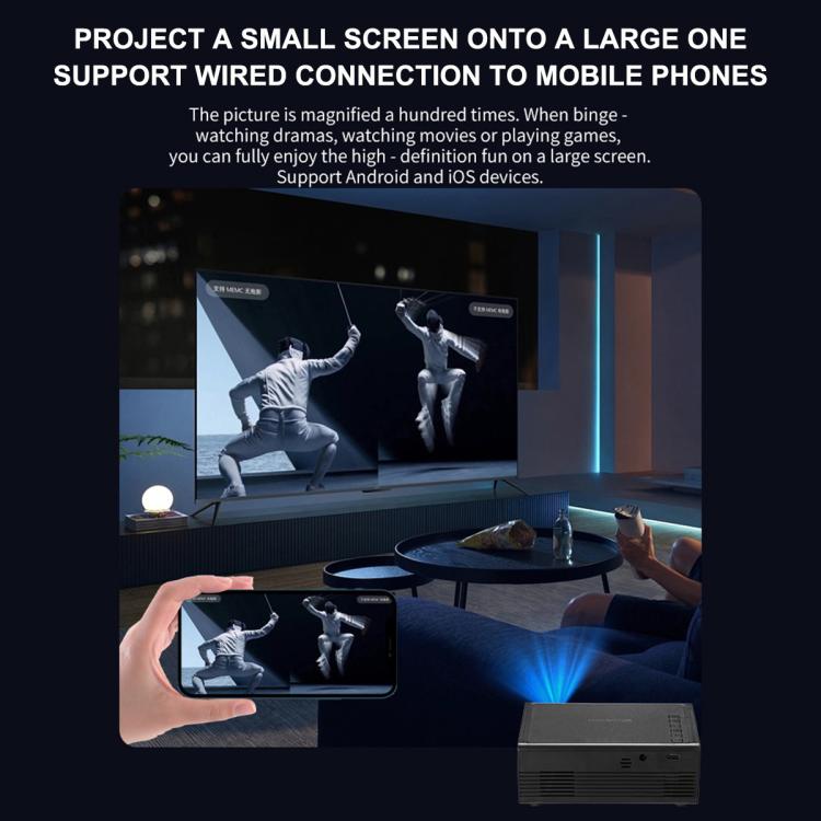 M200S 1080P High Definition Portable Mini LED Projector, EU Plug, US Plug, UK Plug, AU Plug