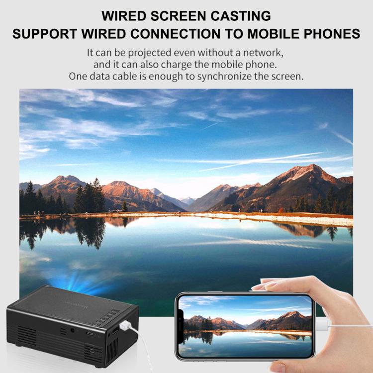 M200S 1080P High Definition Portable Mini LED Projector, EU Plug, US Plug, UK Plug, AU Plug