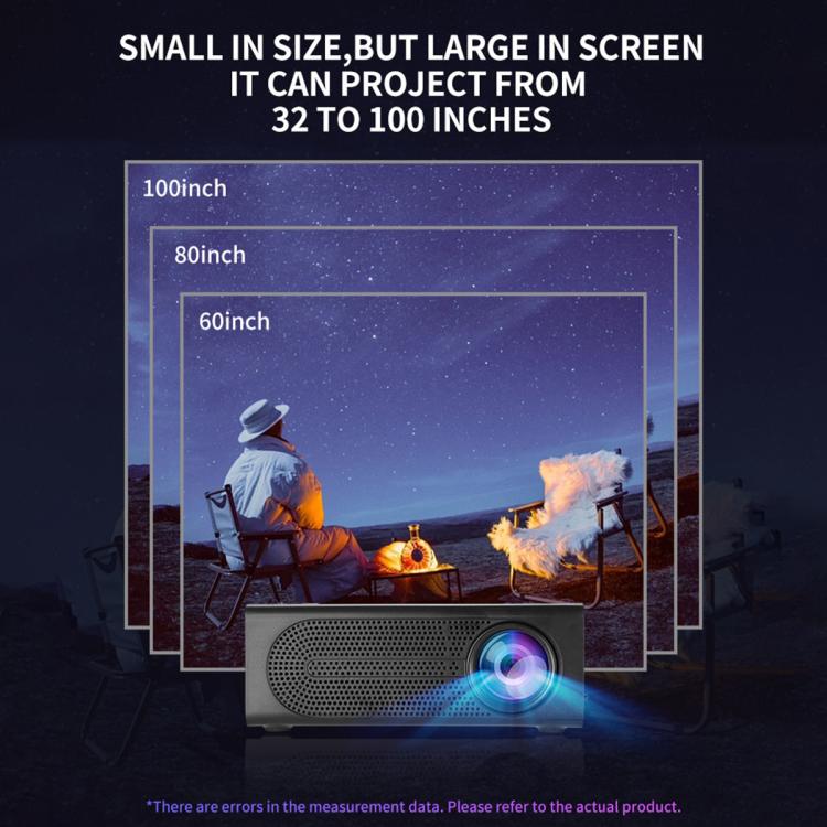M200S 1080P High Definition Portable Mini LED Projector, EU Plug, US Plug, UK Plug, AU Plug