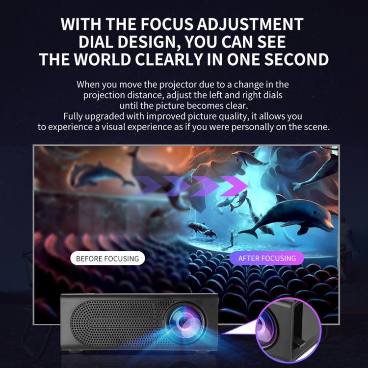 M200S 1080P High Definition Portable Mini LED Projector, EU Plug, US Plug, UK Plug, AU Plug