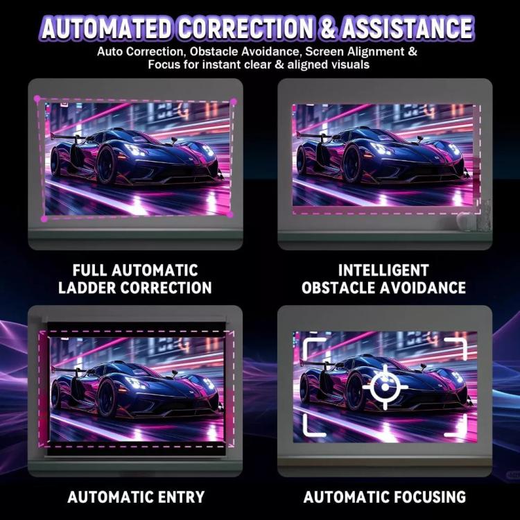 NSL03 Portable Ultra-Thin Automatic Calibration Smart HD Projector, EU Plug, US Plug, UK Plug, AU Plug