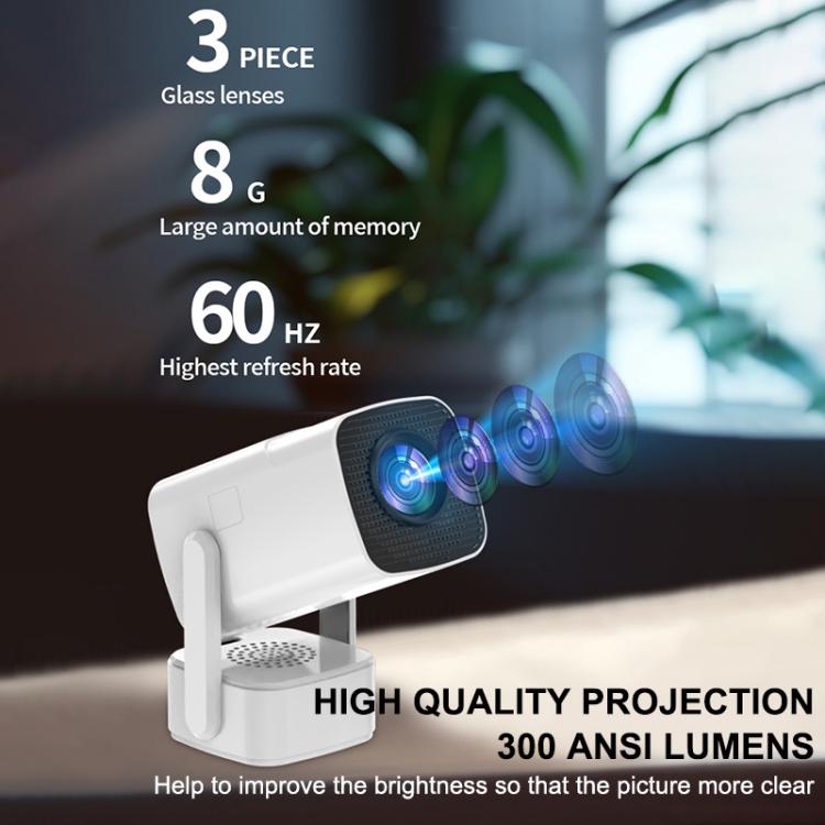 P30 Max Android 13 4K High Definition Smart Portable Projector with Built-in Speaker, EU Plug, US Plug, UK Plug, AU Plug