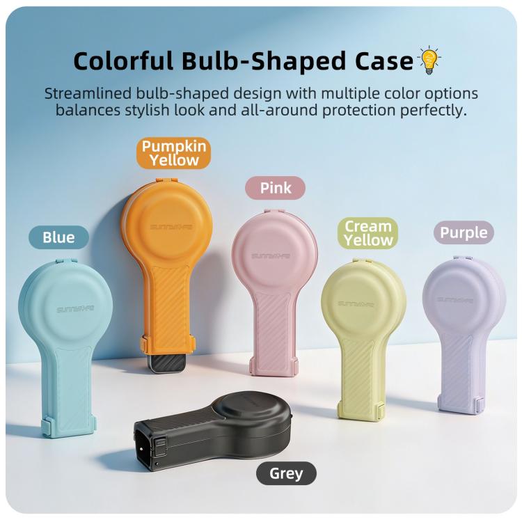 For DJI Osmo Pocket 4P Sunnylife Bulb-Shaped Gimbal Camera Protective Cover Storage Box with Lanyard, OP4-K245 Standard, OP4-K246 Upgraded