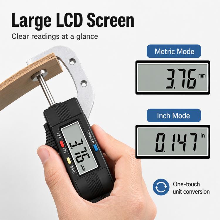 0-25.4mm Range High-precision Digital Display Thickness Measuring Instrument