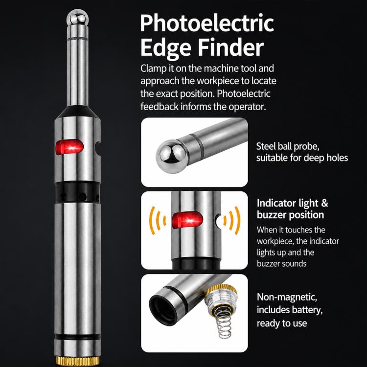 High Precision Photoelectric Edge Finder Non-magnetic Centering Rod
