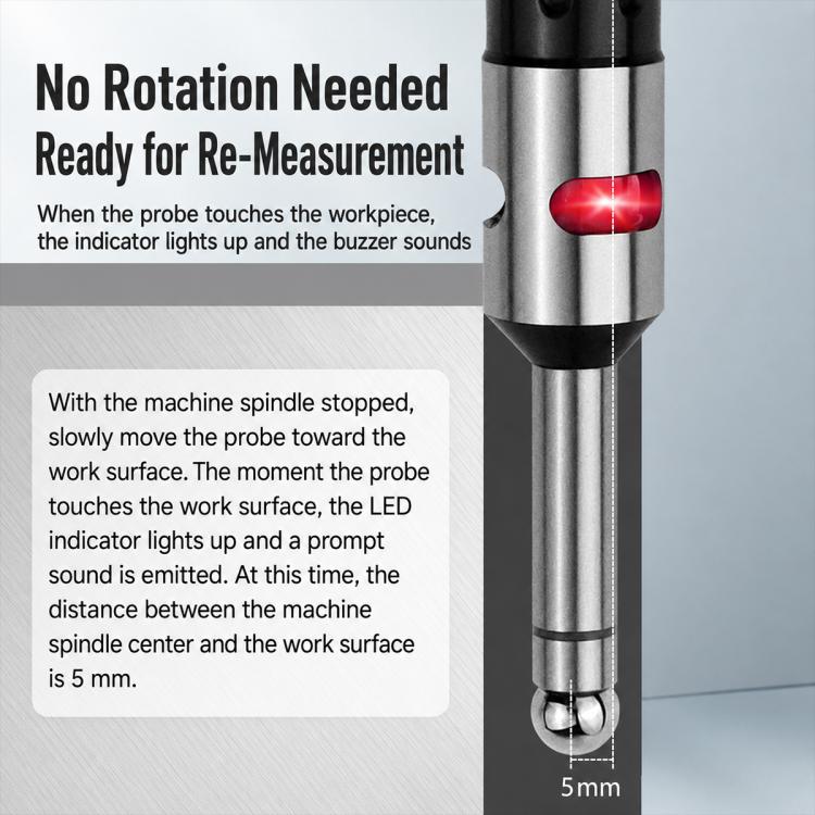 High Precision Photoelectric Edge Finder Non-magnetic Centering Rod