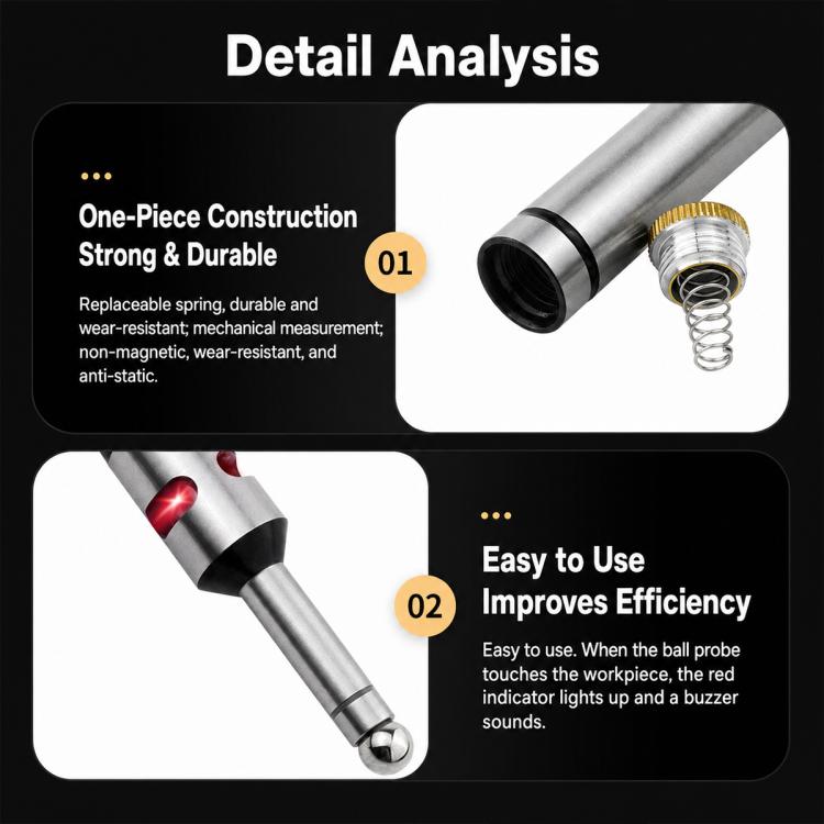 High Precision Photoelectric Edge Finder Non-magnetic Centering Rod