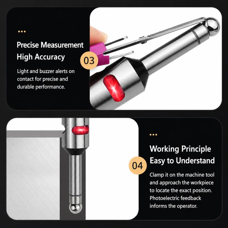 High Precision Photoelectric Edge Finder Non-magnetic Centering Rod