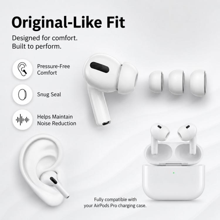 3 Pairs Silicone Earplugs Kit, S/M/L Size, S/M/L