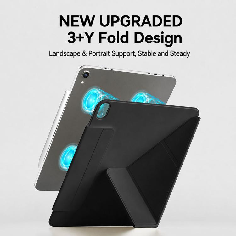 XDcase Dual-Sided Magnetic Y-fold Smart Tablet Leather Case with Pencil Holder, For iPad Air 11 2026/2025/2024, For iPad Pro 11 2025 / 2024, For iPad 2025 / 2022, For iPad Pro 11 2022/2021/2020/2018, For iPad Air 10.9 2022 / 2020