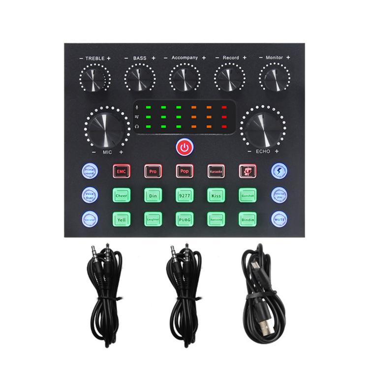 S8 Multi-functional Professional Live Streaming Sound Card Audio Mixer, S8