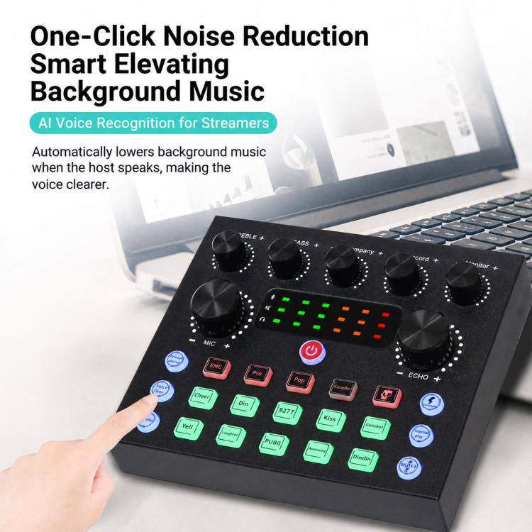 S8 Multi-functional Professional Live Streaming Sound Card Audio Mixer, S8