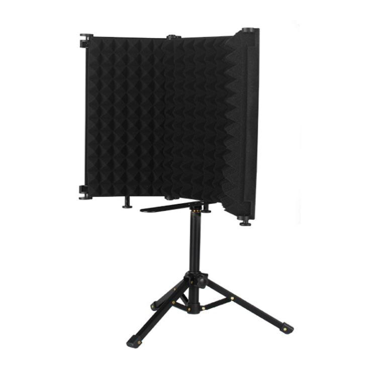 M3 Foldable Three-Panel Microphone Isolation Shield with Tripod and Pop Filter Kit, M3 Isolation Shield+Tripod+Pop Filter