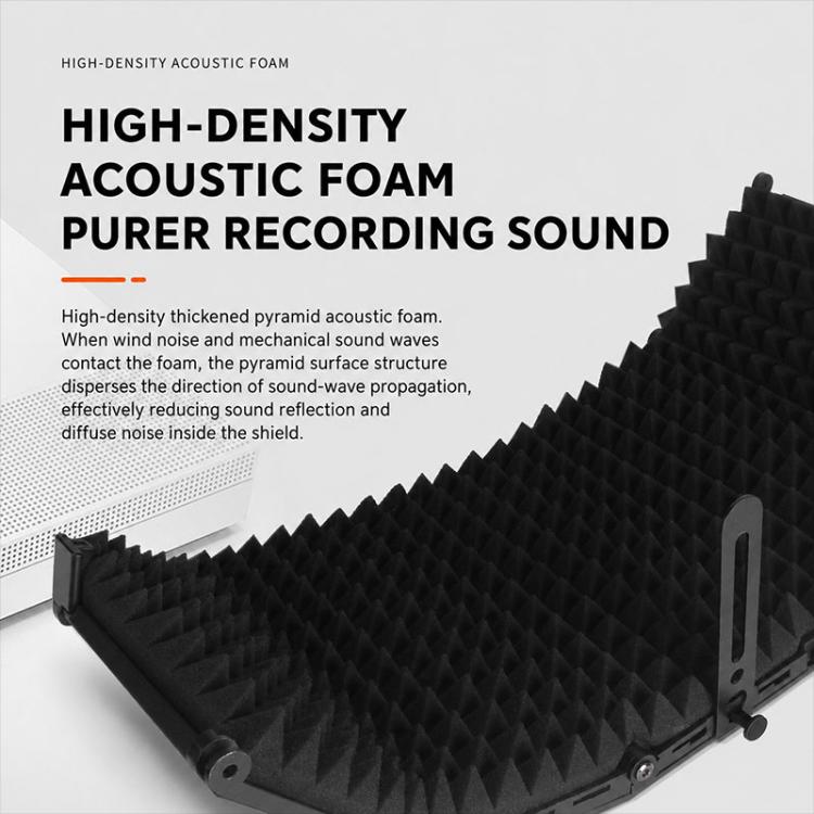 M5 Foldable Five-Panel Metal Casing Microphone Isolation Shield, M5 Metal Casing Isolation Shield